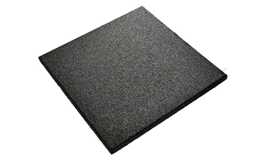 UniSoft, Gummiflis, Svart, 500mm x 500mm x 30,0mm